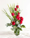 12 ROSAS EN FLORERO