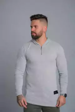 CAMISA MANGA LONGA E CAPUZ "GRAY STYLE"