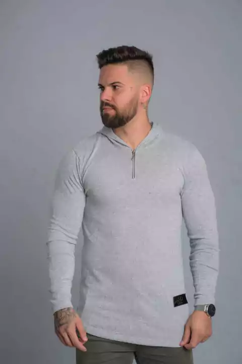 CAMISA MANGA LONGA E CAPUZ "GRAY STYLE"