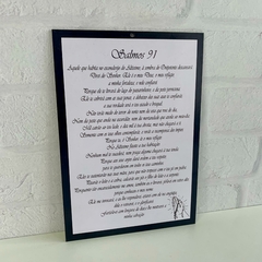 Placa Decorativa Retangular 23cm - Salmo 91 - MARA ROCHA DECORAÇÃO
