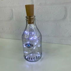 Garrafa de Vidro 200ml com LED - Raios de Proteção na internet