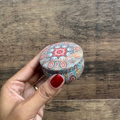 Vela Decorativa na Lata - Mandala Laranja