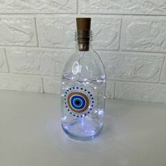 Garrafa de Vidro 500ml com LED - Olho Grego Central na internet