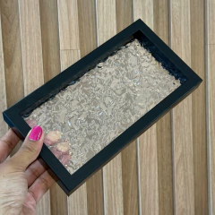 Bandeja Decorativa Retangular 22cm - Acrílico - Preto - comprar online