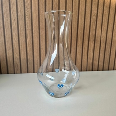 Decanter de Vidro 1 Litro - Olho Grego - MARA ROCHA DECORAÇÃO