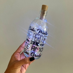Garrafa de Vidro 500ml com LED - Ramos Ho'oponopono - comprar online