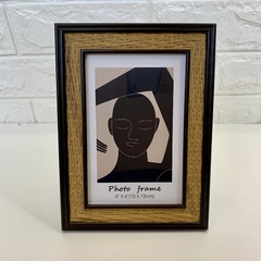 Porta Retrato MDF Trama 19cm - Preto e Castanho Médio na internet