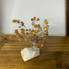 Árvore da Felicidade 17cm - Ágata de Fogo - MARA ROCHA DECORAÇÃO