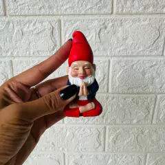 Gnomo da Sorte em Gesso 10cm - Vermelho e Azul - comprar online