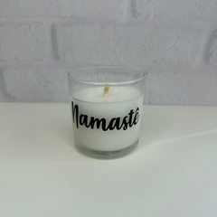 Porta Vela Vidro Grande 250ml - Namastê + Vela Aromática Capim Limão - comprar online