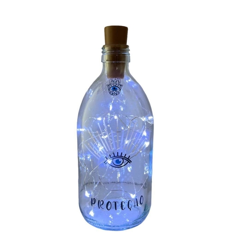 Garrafa de Vidro 500ml com LED - Raios de Proteção