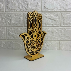 Hamsá de Mesa em MDF 20cm - Preto