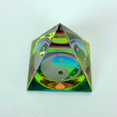 Pirâmide de Cristal 5cm - Yin Yang - loja online
