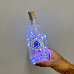 Imagem do Garrafa de Vidro 500ml com LED - Olho Grego Central