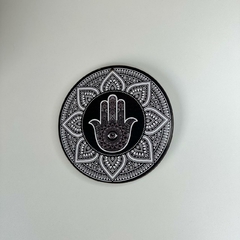 Mandala Hamsá 16cm - Preta na internet