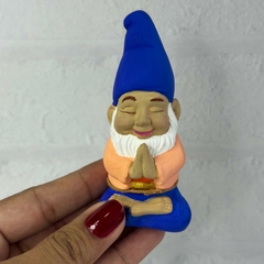 Gnomo da Sorte em Gesso 10cm - Azul e Rosê