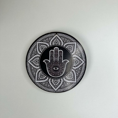 Mandala Hamsá 16cm - Preta - loja online