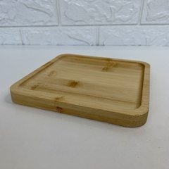 Base Quadrada em Bambu - 17cm - MARA ROCHA DECORAÇÃO