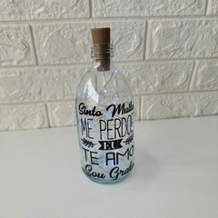 Garrafa de Vidro 500ml com LED - Ramos Ho'oponopono