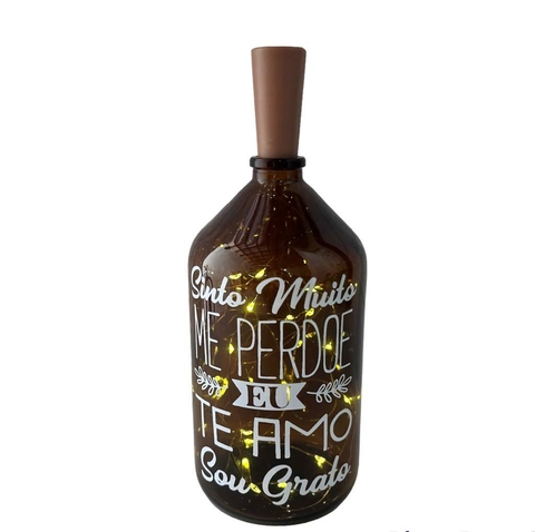 Garrafa de Vidro 500ml Âmbar LED - Ho´oponopono