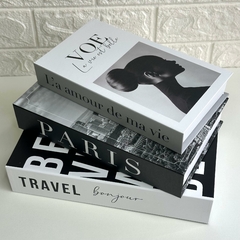 Conjunto 3 Livros Caixa Decorativa - Bem Vindo A Cidade Luz