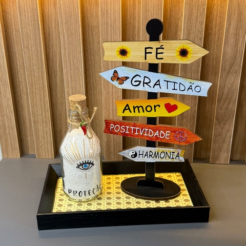 Bandeja Decorativa Retangular 22cm - Traçado em Vime - Preto
