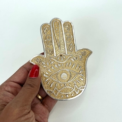 Incensário em Resina 11cm - Hamsá Dourado na internet