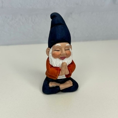 Gnomo da Sorte em Gesso 10cm - Azul e Vermelho - MARA ROCHA DECORAÇÃO