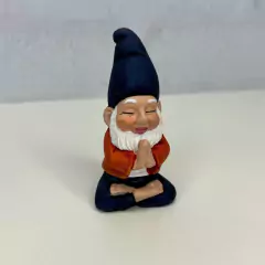 Gnomo da Sorte em Gesso 10cm - Azul e Vermelho - MARA ROCHA DECORAÇÃO
