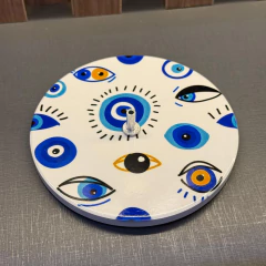 Incensário em Resina Olhos da Proteção – 10,5cm - MARA ROCHA DECORAÇÃO