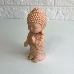 Imagem do Buda Tibetano em Resina 14cm Rosê - Meditando