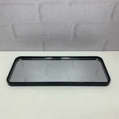 Base Preta Espelhada Grande 30x12cm - Retangular - MARA ROCHA DECORAÇÃO