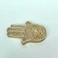 Incensário em Resina 11cm - Hamsá Dourado - loja online