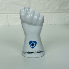 Figa de Porcelana - Olho Grego - Prosperidade - loja online