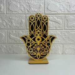 Imagem do Hamsá de Mesa em MDF 20cm - Preto