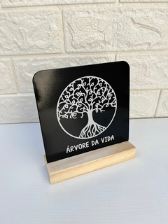 Placa Decorativa Mesa Ferro - Árvore da Vida - MARA ROCHA DECORAÇÃO