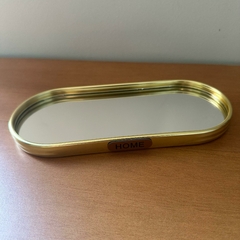 Base Gold Espelhada Média 22x10cm - Oval Home na internet