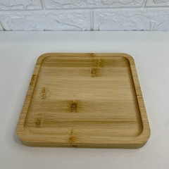 Base Quadrada em Bambu - 17cm