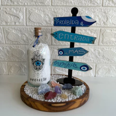 Altar Minha Proteção - Jardim Zen Teca 22cm - comprar online