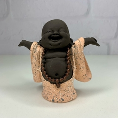 Buda em Resina 10cm Feliz - Coral - comprar online