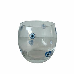 Copo de Vidro Estampado 270ml - Olho Grego - comprar online