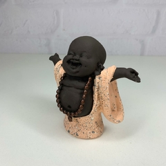 Buda em Resina 10cm Feliz - Coral
