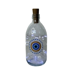 Garrafa de Vidro 500ml com LED - Olho Grego Central - comprar online