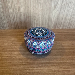 Vela Decorativa na Lata - Mandala Azul - loja online
