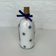Garrafa de Vidro 500ml Amuleto - Olhos Gregos - MARA ROCHA DECORAÇÃO