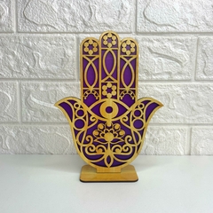 Hamsá de Mesa em MDF 20cm - Roxo - loja online