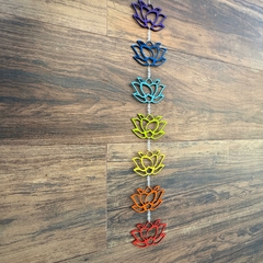 Imagem do Móbile 7 Chakras Flor de Lótus Grande – Espiritualidade e Renovação - 75cm