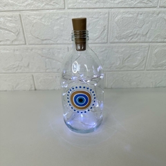 Garrafa de Vidro 500ml com LED - Olho Grego Central - loja online