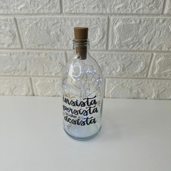 Garrafa de Vidro 500ml com LED - Insista, Persista e Não Desista - loja online