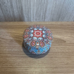 Vela Decorativa na Lata - Mandala Laranja - MARA ROCHA DECORAÇÃO